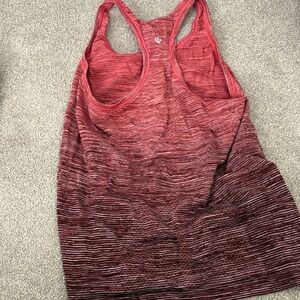 Lululemon Athletica Red and Black Gradient Tank Top